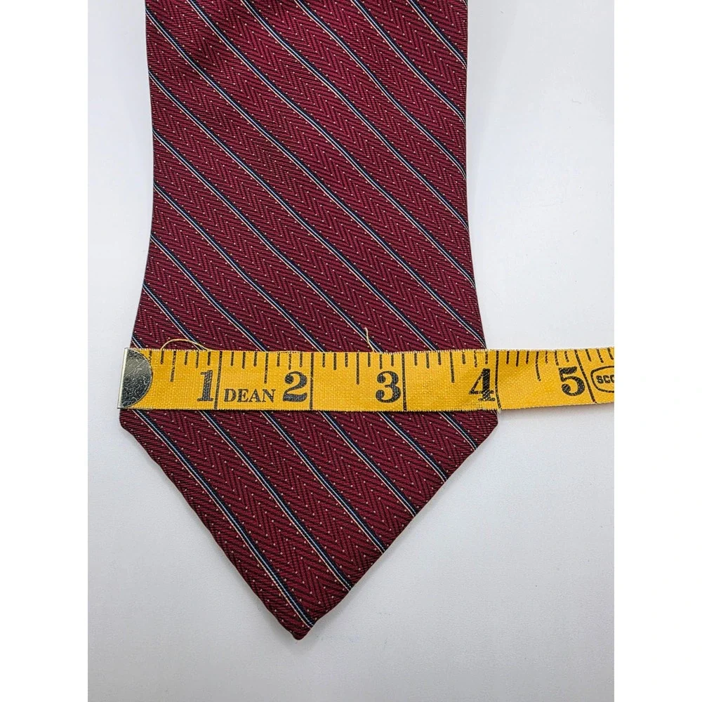 Nautica Men's Silk‎ Tie Burgundy Striped Classic Formal Neckwear